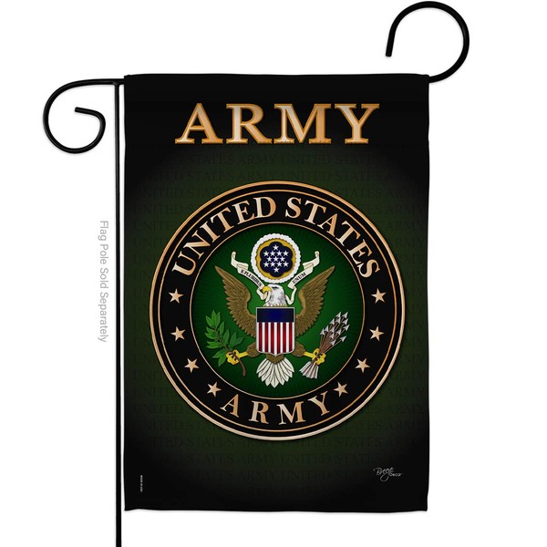 Breeze Decor US Army Garden Flag Armed Forces Rangers Official Licensed United State American Military Veteran Retire Decorative, 13"x 18.5", Thick Fabric