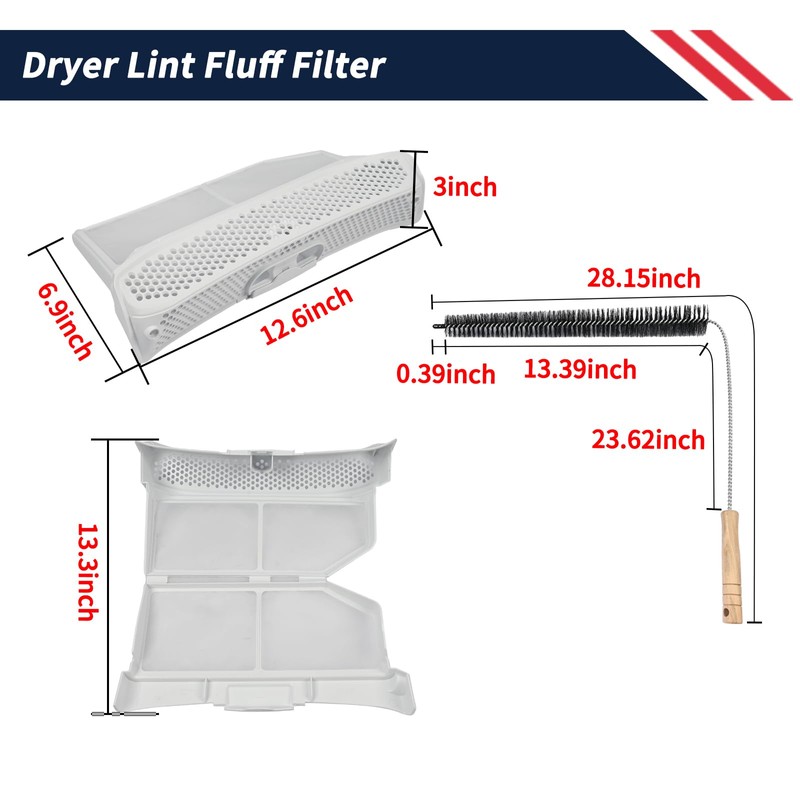 Promrmr 00752387 Dryer Lint Screen Filter Assembly Compatible with Bosch