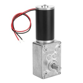 24V 15RPM DC Worm Gear Motor 39 kg cm 31 mm High Torsion Self-Locking Motor Reversed Mini Turbine Gear Motor for DIY Robot Rotary Table Door Lock Curtain Machine