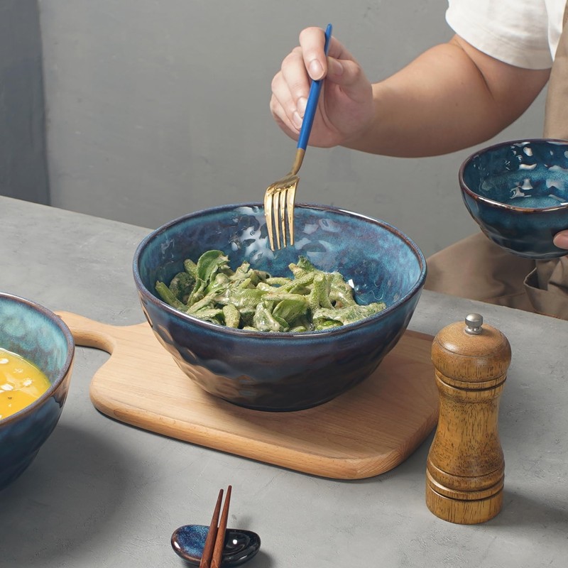 STE-CER 60 oz Large Ceramic Soup Bowl,8.2 Inch Stoneware Serving