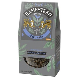 Hampstead Organic Earl Grey Loose Tea Pouch 100 g (Pack of 6) | Plastic Free | 100% Organic