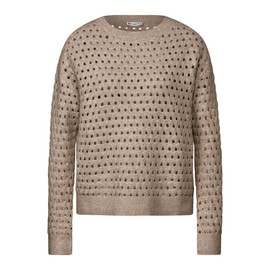 Street One Women's Textured Jumper, Honey Sand Mel., 38