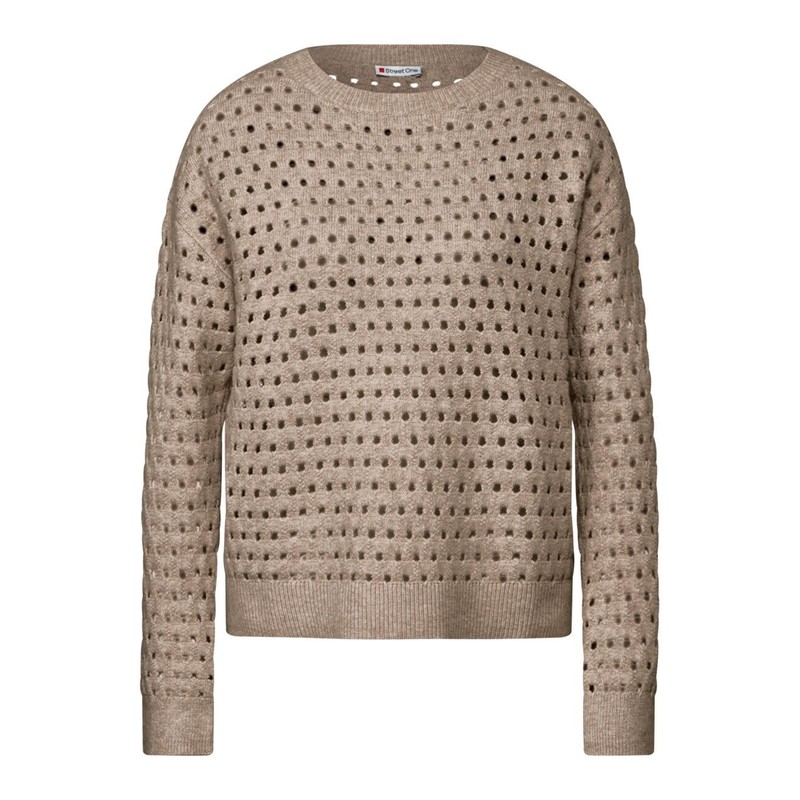 Street One Women's Textured Jumper, Honey Sand Mel., 38