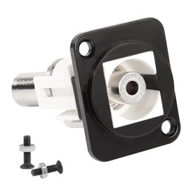 QIANRENON TRS 1/8 Stereo Panel Connector, 3.5mm Female to Female Straight Through, XLR Panel Mount, for Speakers and Headphones