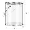 Yalikop 4 Pack Clear Paint Cans with Metal Lids, Plastic