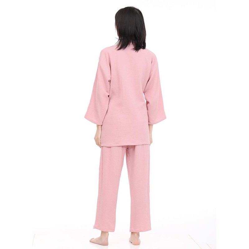 SISOFTLY Women's Yukata, Solid, Jinbei, Women's, Washable, Summer Kimono, Solid,