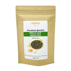 CENVEL® Whole Leaf Green Tea | Exquisite Tase and Aroma | Extra Large Leaves Premium Green Tea | Pure & Natural | Non GMO | Vegan Friendly (120g)