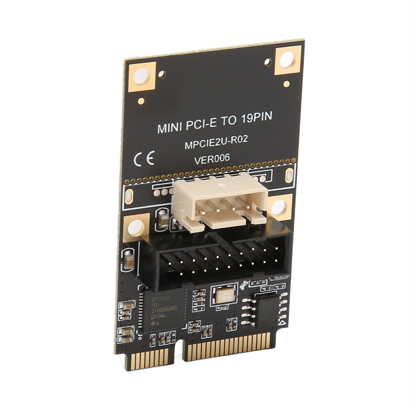 Mini PCIE to USB3.2 GEN1 Front 19Pin Expansion Card 5Gbps