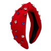 SZJULR 4th of July Headband Pearl Crystal Knotted Women Star