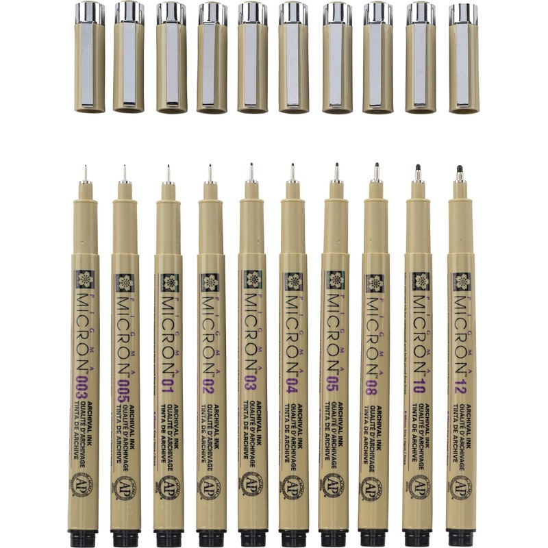 Yukama Sakura Pigma Art Edition All 10 Pigma Micron Fineliners