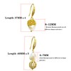 Women's Earrings Golden Natural Baroque Freshwater Pearl Delicate Small Earrings