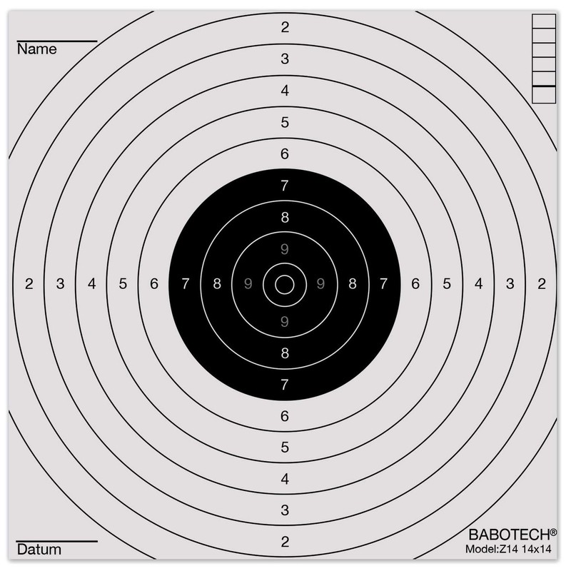 Babotech 250 x Air Rifle Targets 14 x 14 cm