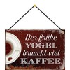 Tin Sign 20 x 30 cm Curved with Cord Der