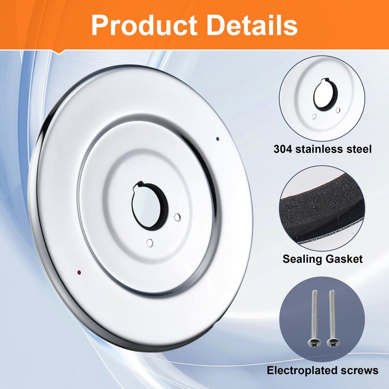 Chrome Escutcheon Plate Replacement for Moen 16090 Chateau Collection, Shower