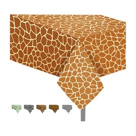 3Pack Giraffe Print Tablecloths for Party Decoration Animal Theme Party Tablecloths Jungle Party Table Cover 3D Print Table Cover, Jungle Party Supplies for Party,Birthday, Baby Showers(Giraffe)