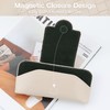 KINIVA Sunglasses Holder for Car Visor Leather Glasses Case with