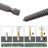 REVERSE TAPSET EXTRACTOR SET: Various sizes of screwdriver bits make