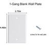 Blank Wall Plates 1-Gang blank Switch Outlet Electrical Cover Plate
