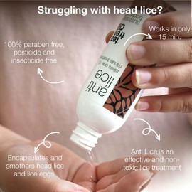 Lice treatment from Australian Bodycare 100ml | Effective after a single 15-minute treatment | This head lice treatment is free of parabens and insecticides | Nit treatment with natural Tea Tree Oil