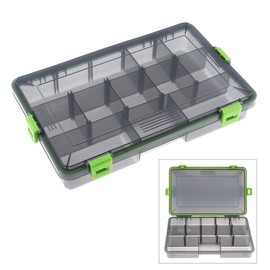 OriGlam 11 Compartments Fishing Lure Boxes, Waterproof Seal Bait Storage Case Fishing Tackle Storage Boxes, Hooks Organizer Containers for Casting Fly Fishing