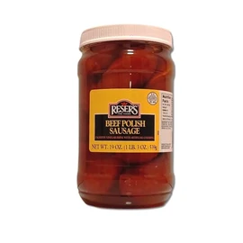 Reser's Mild Pickled Beef Polish Sausage Quart Jar 19 OZ.