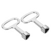 PATIKIL 12.5x8mm Triangle Socket Spanner Key, 2 Pack Electrical Cabinet