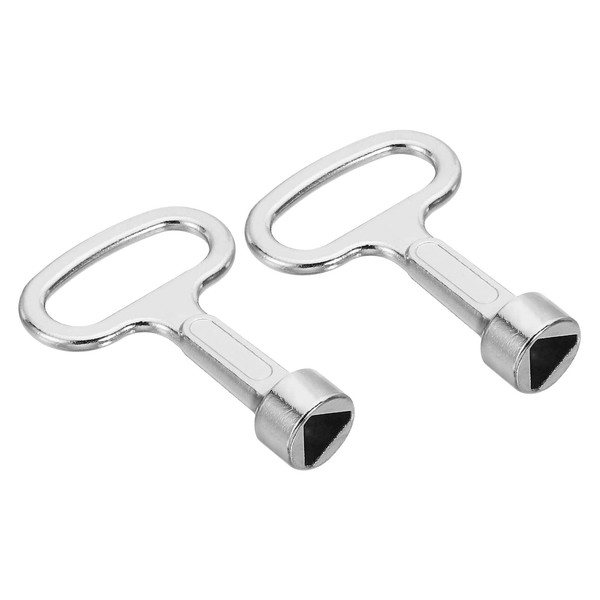 PATIKIL 12.5x8mm Triangle Socket Spanner Key, 2 Pack Electrical Cabinet