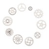 KitBeads 100pcs Gear Charms Alloy Tibetan Cog Wheel Charms Silver