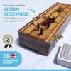 Thorness Wooden Cribbage Board with pegs and Two Packs of