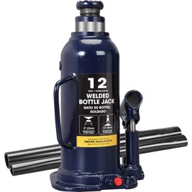 BIG RED 12 Ton (24,000 LBs) Torin Welded Hydraulic Car Bottle Jack for Auto Repair and House Lift, Blue, AT91203UR