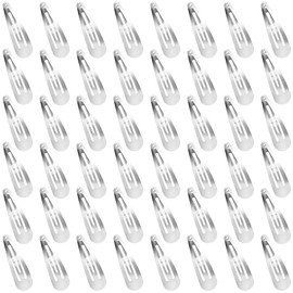 Cptots 48 PCS Small Metal Barrettes For Women Non Slip Water Drop Snap Clips For Thick Thin Fine Hair Classic Accessories,Silver,1.97 x 0.5 In
