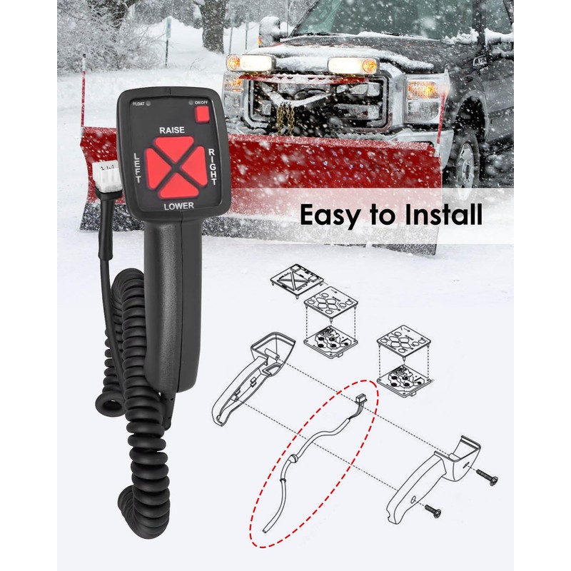 BOQNZN Snow Plow Controller Cable Fit for Western Fisher Cab
