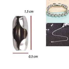 Lunpog 20 PCS Stainless Steel Blind Chain Connectors, Roller Blind Cord Connector Clips for Vertical Blinds and Bead Chain Repair, Durable Curtain Roller Spare Parts