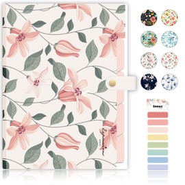 Sooez Cute Accordion File Organizer, 5 Pocket Floral Travel Expanding File Folder for Important Document with Labels, Aesthetic Paper Bill Receipt Organizer for Office School Supplies, Letter A4 Size