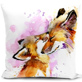 Cushion Cover 40 x 40 cm Fox Cushion Decoration Gifts for Women Mothers Mother's Day Gift Birthday Gift for Mum Mother Sofa Cushion Covers Couch Cushion Sofa Bedroom Living Room Decorative Cushion