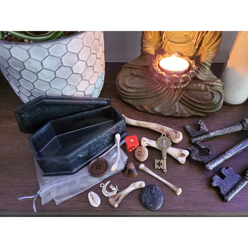 Bone Casting Kit for Hoodoo Witchcraft Divination Magick Bone Throwing