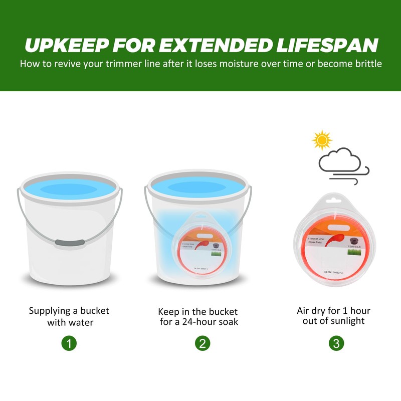 Dalom .095" 1/2 lb Trimmer Line Round Twist,Weed Eater String