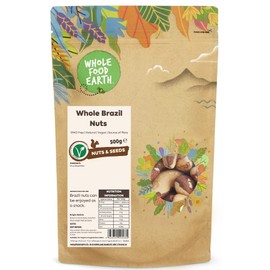 Wholefood Earth Whole Brazil Nuts 500 g | GMO Free | Natural | Source of Fibre