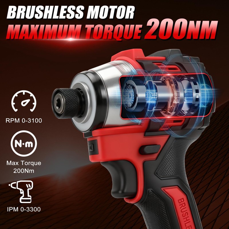 Gpaentsn 1/4" Impact Driver 1770 in-lbs for Milwaukee M18 with