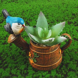 NWFashion 16PCS Artificial Succulent Fake Plants Fake Succulents Villus Style Color