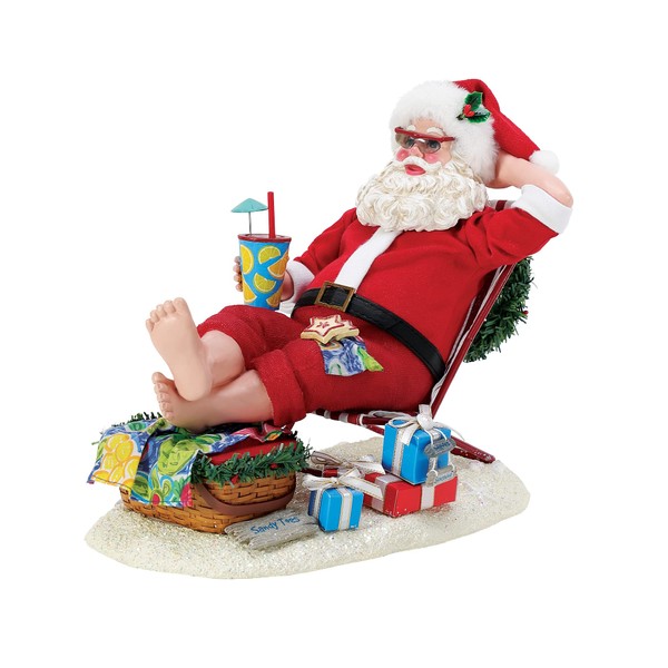 Department 56 Possible Dreams Santa by The Sea Beach Sippy Cup Figurine, 8.5 Inch, Multicolor