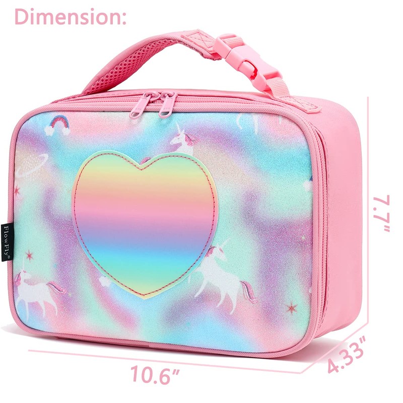 FlowFly Kids Lunch box Insulated Soft Bag Mini Cooler Back