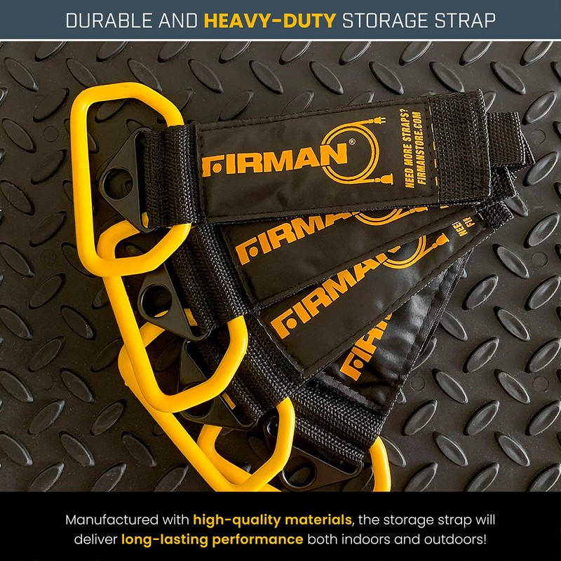 Firman Heavy-Duty Storage Strap with Handle, Cord Organizer with Hook