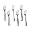 Hammered Salad Forks Set of 6, E-far Stainless Steel Appetizer