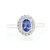 Genuine Blue Tanzanite 925 Solid Sterling Silver Engagement Ring Size
