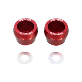 Kitaco 498-9001020 Axle Protector Set (Red) For Axle Shaft Diameter φ12, Grom (JC61/JC75/JC92), Monkey 125 (JB02/JB03/JB05), Dax 125 (JB04), Etc., 2-Piece Set