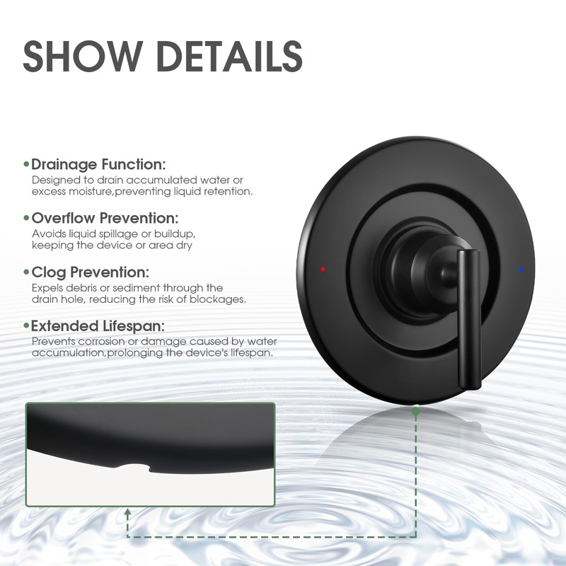 Shower Valve Handle for Moen T2901BL Gibson Shower Trim Kit,Matte