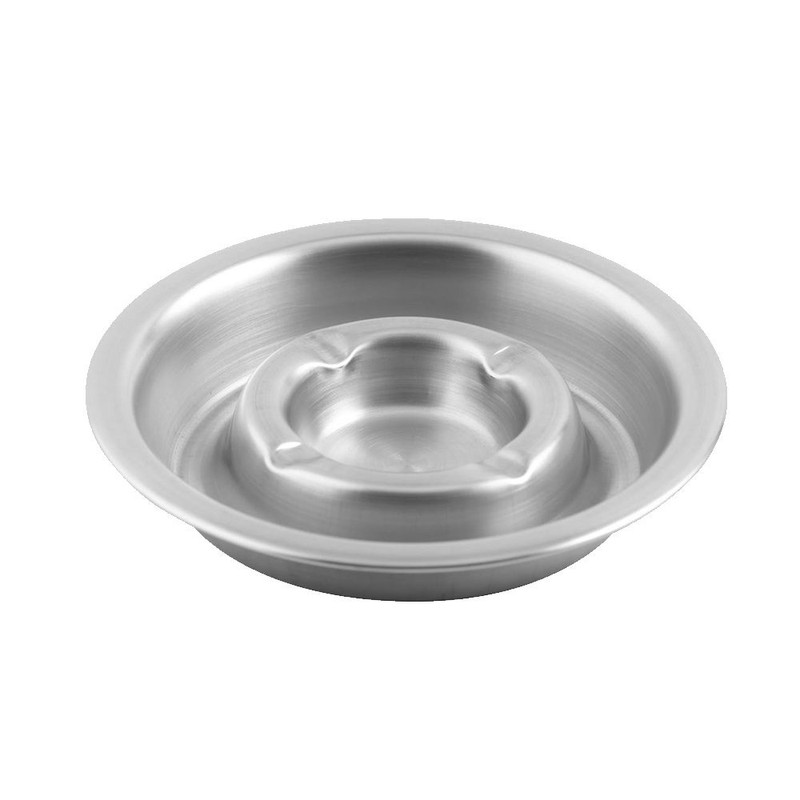 Weis Ash Tray Ø 12cm, Stainless Steel Silver, 14 x