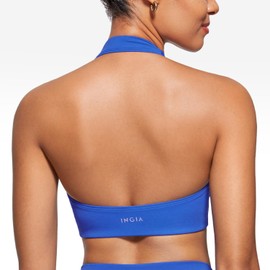 INGIA Sujetador Deportivo de Tirantes Acolchado de Espalda Baja Yoga Entrenamientocon Brasier Incorporado Royal Chico