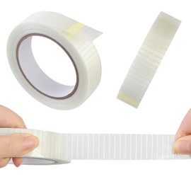 ZZJMCH Clear Filament Duct Tape, Heavy Duty Tape, High Performance Weather Resistant Tape for Sealing, Shipping, Packing, Residential, Commercial and Industrial Uses (1 in x 33 Yards)